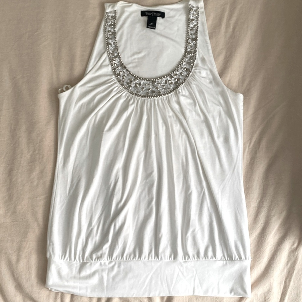 White House Black Market White Tank Top Size M